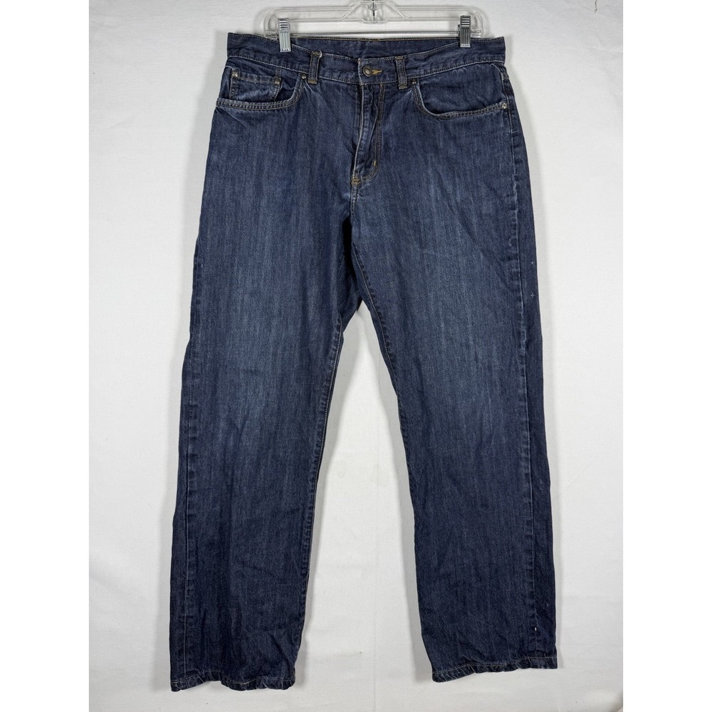 Patagonia Ironclad Jeans Mens 34x30 Denim Organic Cotton Dark Wash Straight Leg